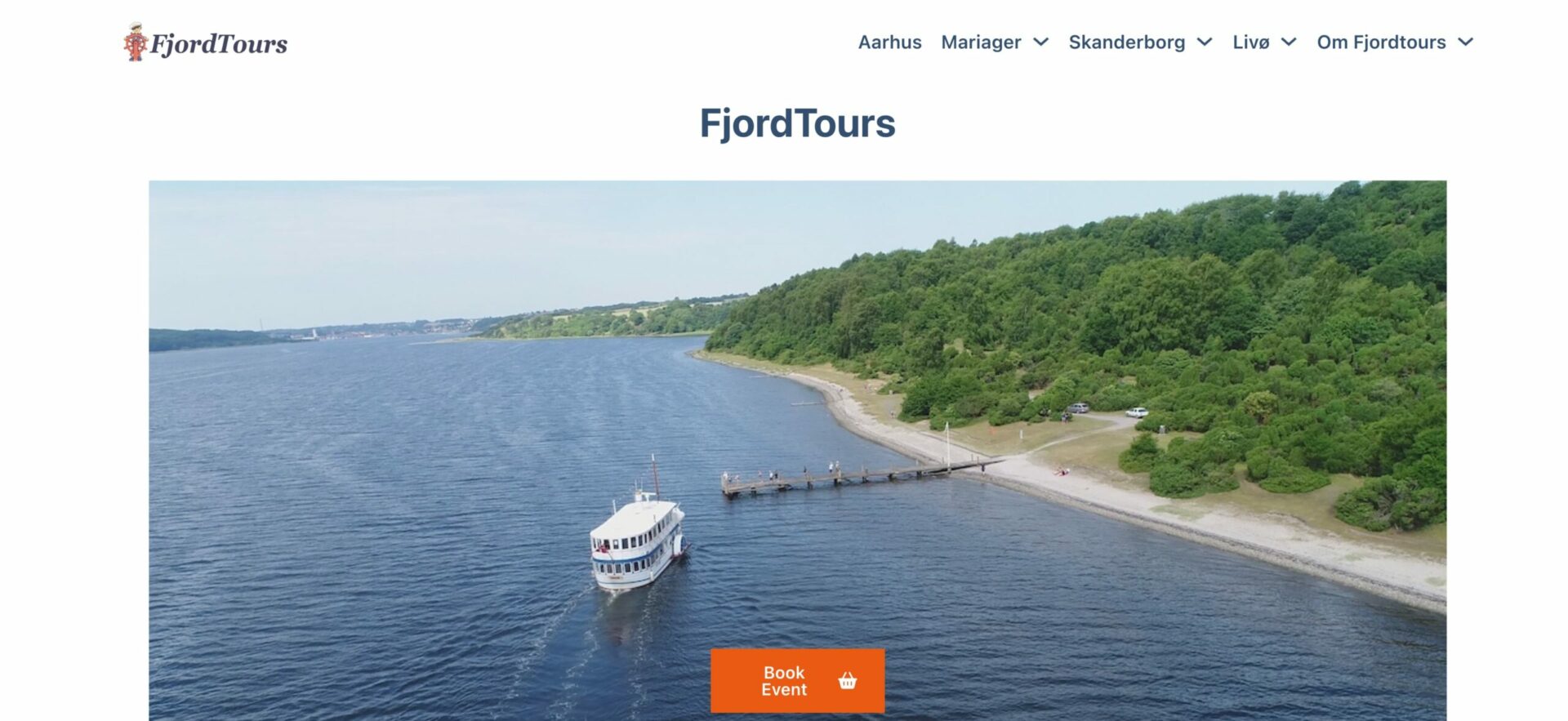 screenshot fjordtours hjemmeside